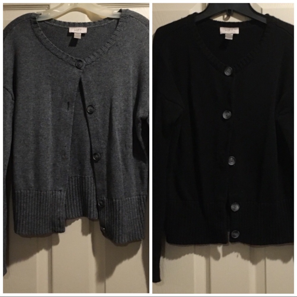 2 for $17 - Lot of two Loft button-up cardigans
